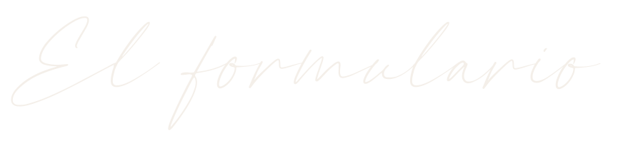 Coordinación de bodas. Formulario