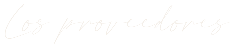 Coordinación de bodas. Proveedores